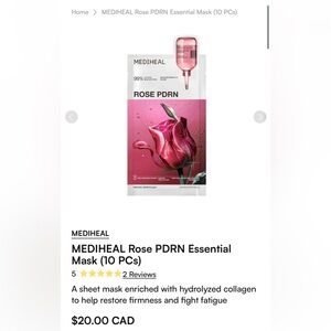 MEDIHEAL Rose PDRN Essential Mask (10 PCs)